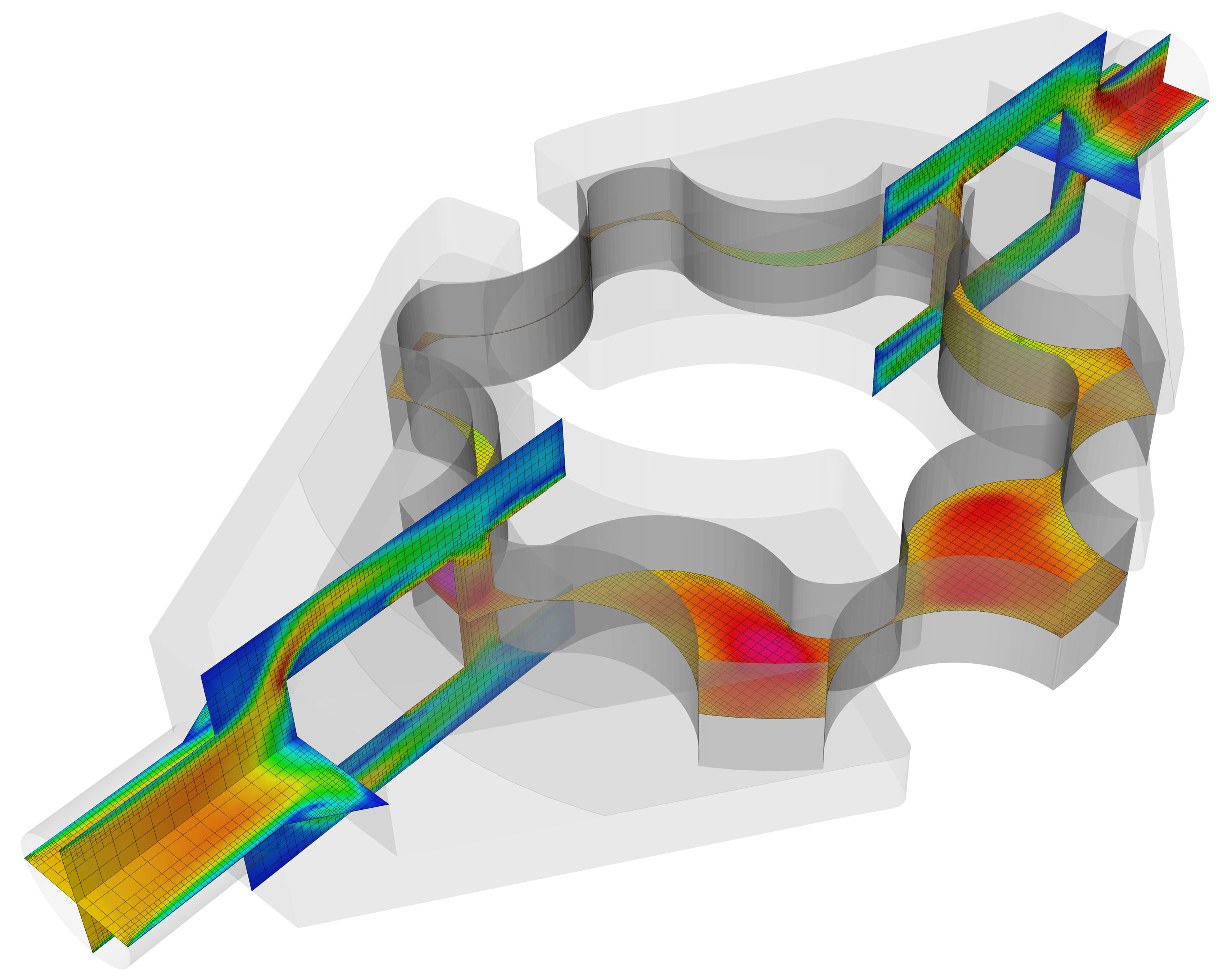 Liquid Flow Simulation in a Pump